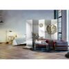 4Home Paravent Sichtschutz mit Diamanten hell Grau und Goldfarben