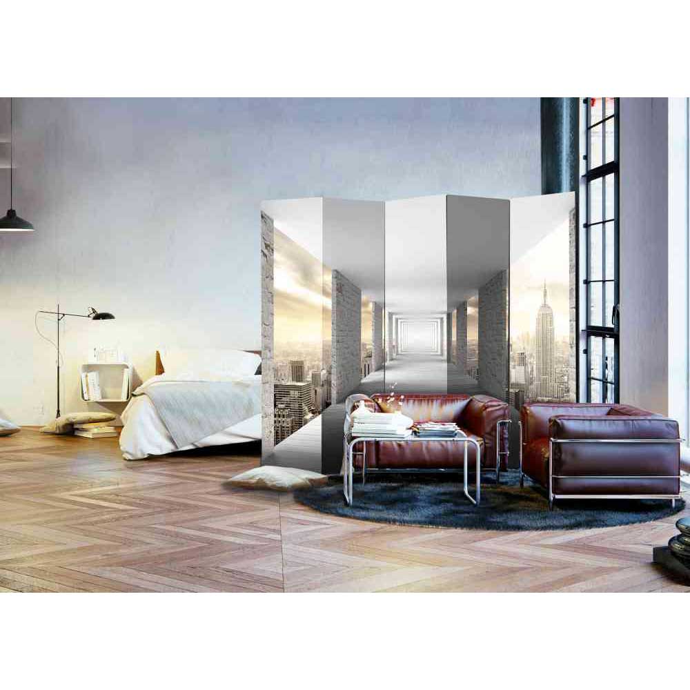 4Home Raumteiler Paravent mit Säulengang in Amerika Motiv 225 cm breit