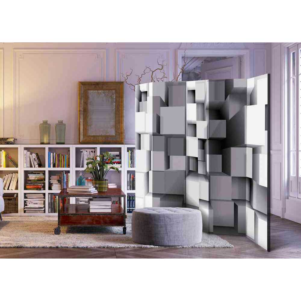 4Home Spanische Wand mit dreidimensionalem Muster Grau