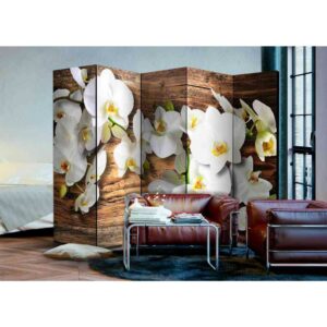 4Home Paravent Trennwand mit Orchideen Motiv modern