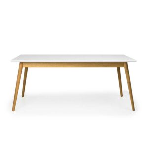 Doncosmo Esstisch in Weiß und Eiche skandinavischen Design
