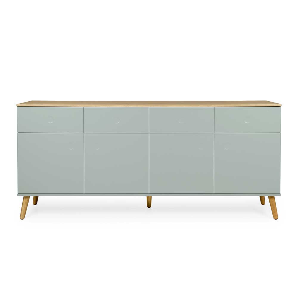 Doncosmo Griffloses Sideboard in hellem Grün Eiche furniert