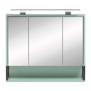Basilicana Badezimmer Spiegelschrank in Mintgrün 70 cm breit