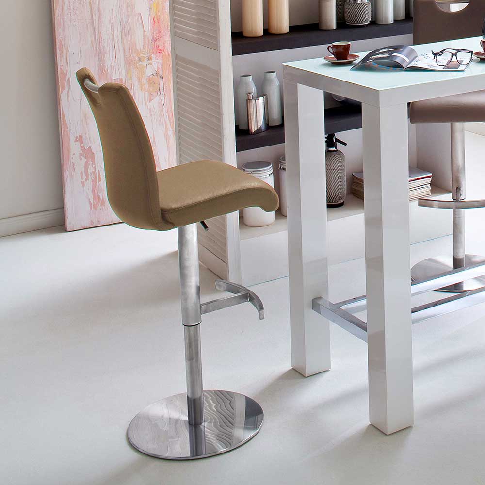 TopDesign Barhocker in Braun mit Lehne