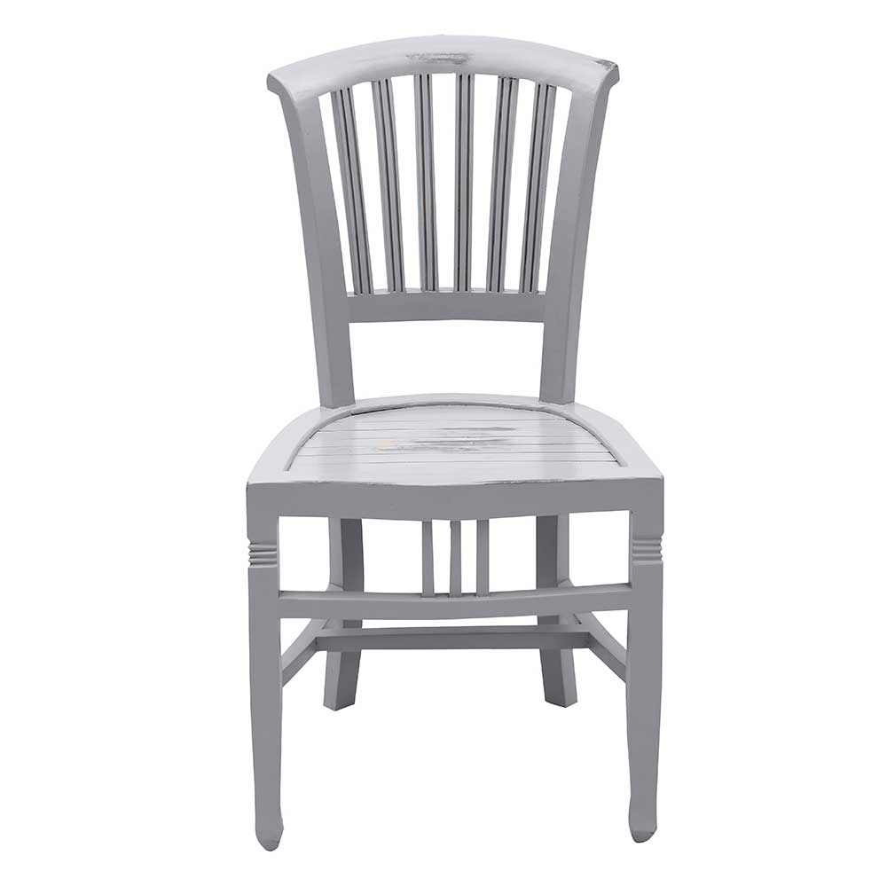 Möbel Exclusive Stuhl aus Akazie Massivholz Shabby Chic