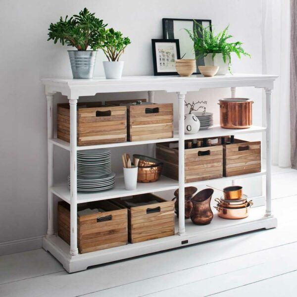 Life Meubles Sideboard Regal in Weiß 160 cm breit
