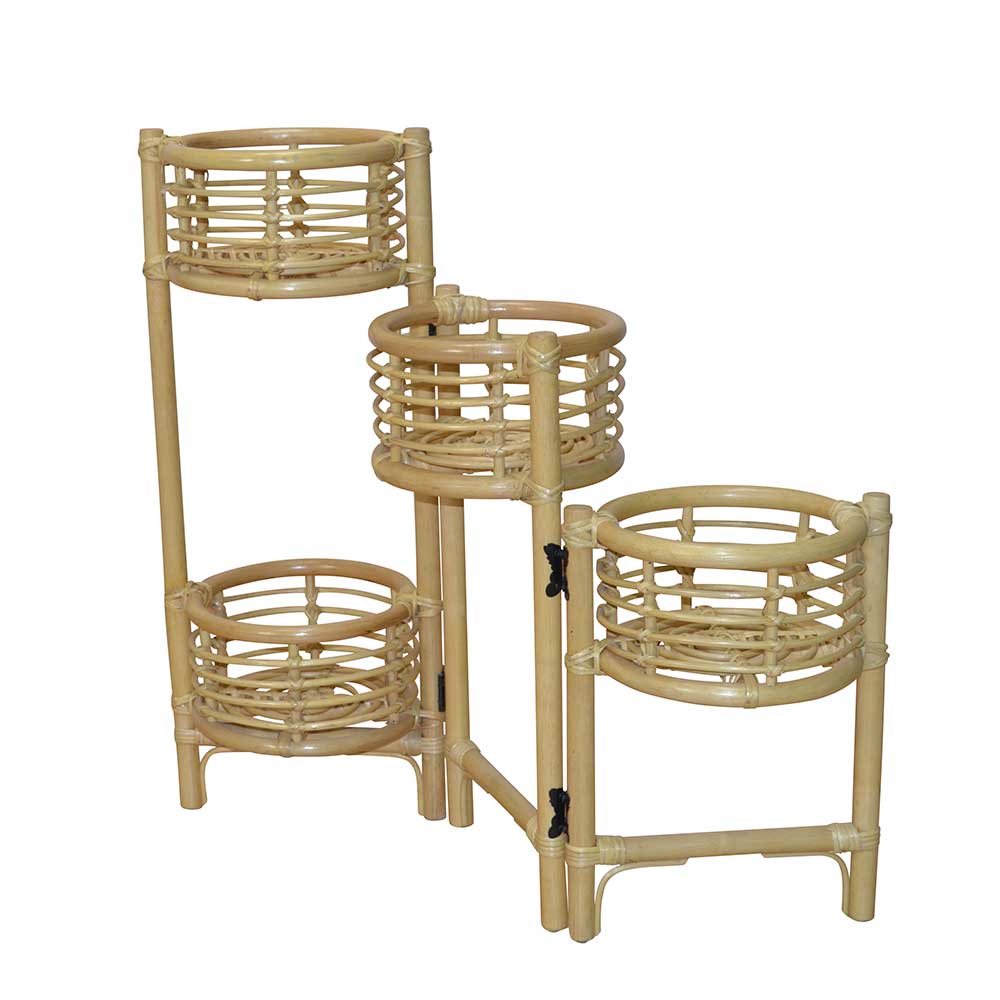 Möbel4Life Pflanzenständer in Beige Rattan