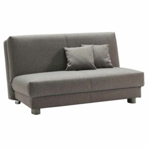 TopDesign Klappcouch in Hellgrau Webstoff