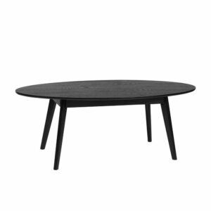 TopDesign Wohnzimmertisch in Schwarz Esche furniert Oval