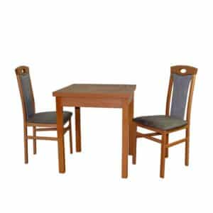 Möbel4Life Esszimmer Sitzgruppe Tisch ausziehbar Stühle in Hellgrau (dreiteilig)