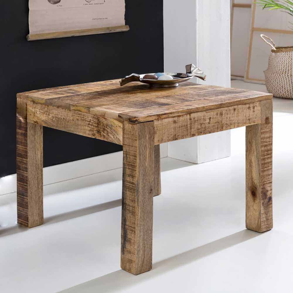 Möbel4Life Wohnzimmertisch mit Antik Finish Holz massiv
