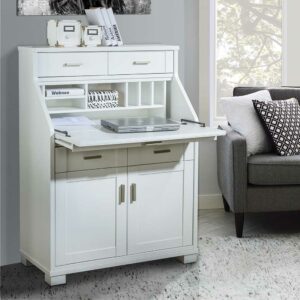 4Home Schreibtisch Schrank in Weiß 85 cm breit