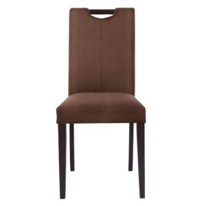 Möbel4Life Esstisch Stühle mit hoher Lehne Dunkelbraun (2er Set)
