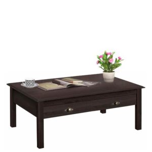 Möbel4Life Landhaus Sofa Tisch in Wengefarben 110 cm breit 42 cm hoch