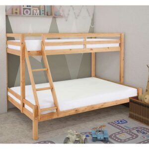 Möbel4Life Kinderzimmer Stockbett aus Kiefer Massivholz 142 cm hoch