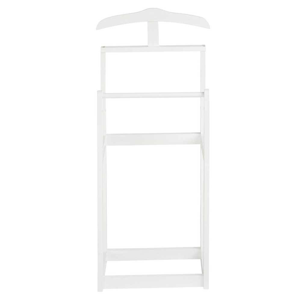 Möbel4Life Kleiderbutler in Weiß 107 cm hoch 45 cm breit