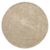 Basilicana Heller Skandi Stil Teppich in Beige 150 cm Durchmesser