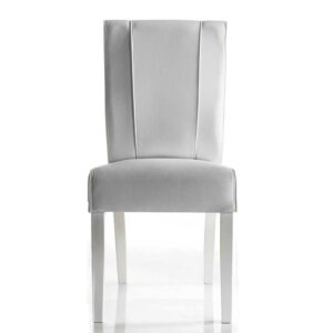 Homedreams Esstisch Stühle in Weiß Kunstleder 45 cm Sitztiefe (2er Set)