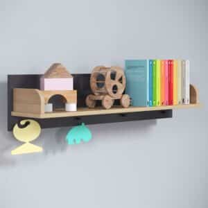 TopDesign Wandboard Kinderzimmer Skandi in Grau Buchefarben