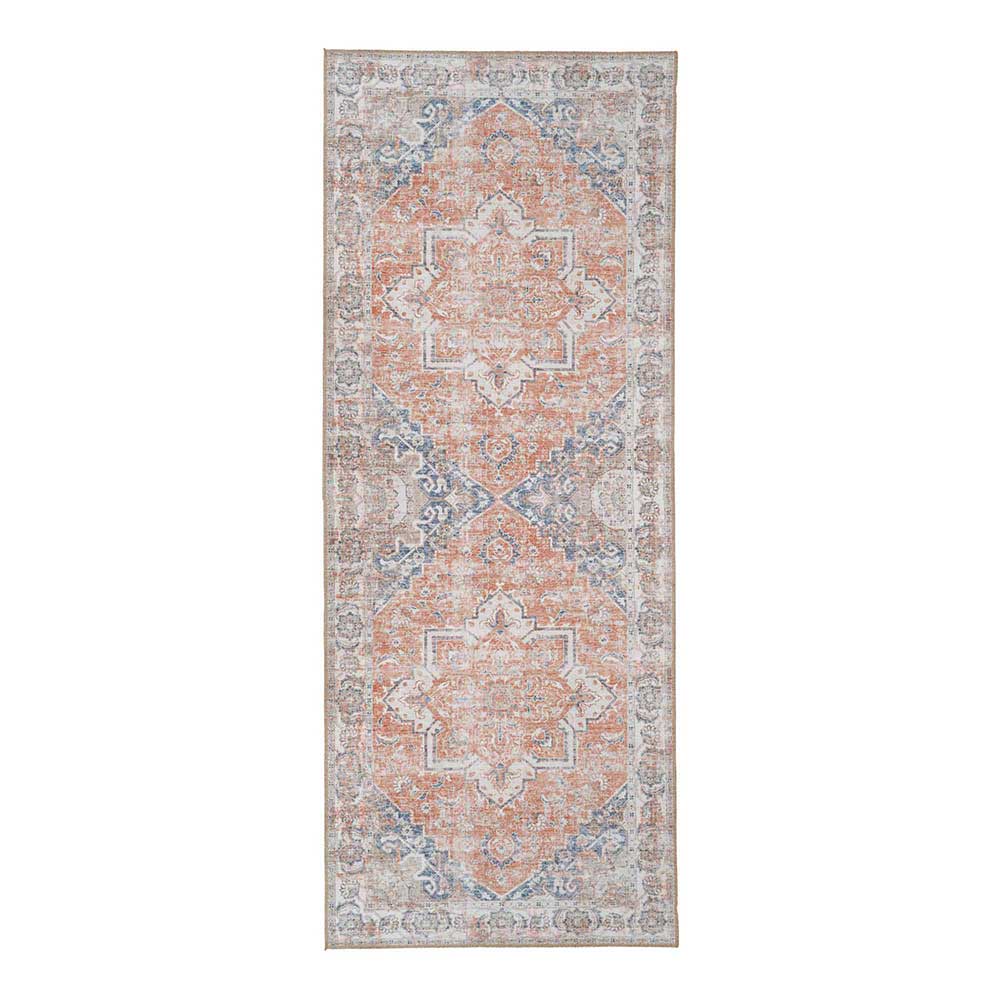 4Home Teppich Vintage in Blau und Orange orientalischen Muster