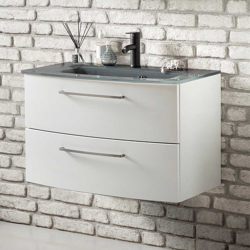 Star Möbel Waschbeckenunterschrank in Weiß Einlass-Waschbecken