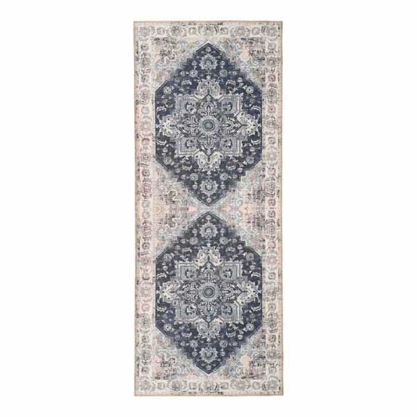 4Home Vintage Teppich in Blau und Grau orientalischen Muster