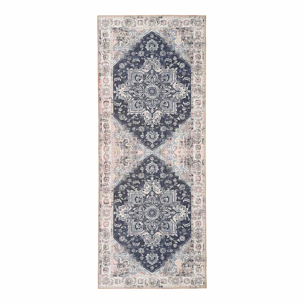 4Home Vintage Teppich in Blau und Grau orientalischen Muster