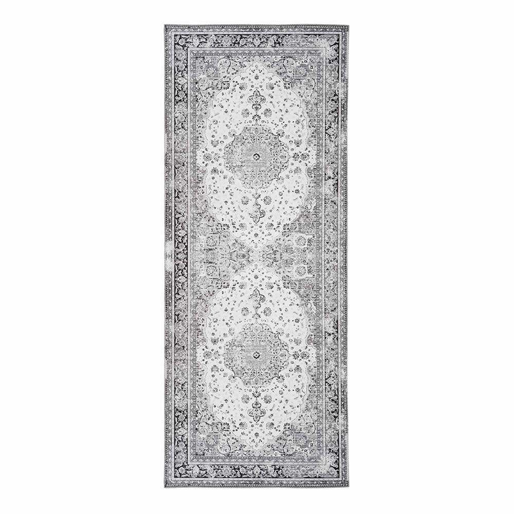 4Home Orient Teppich im Vintage Look Schwarz Weiß
