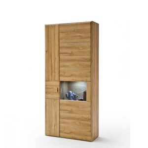 TopDesign Vitrinenschrank in Wildeichefarben Landhaus Design