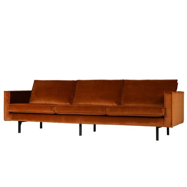 Basilicana Couch in Rostfarben Samtbezug