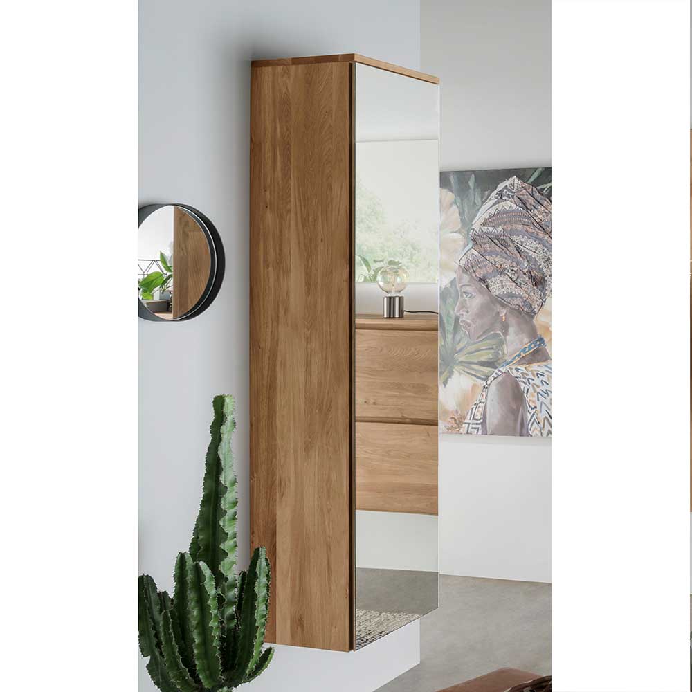 Dreaming Forest Spiegelschrank Garderobe aus Asteiche Massivholz 165 cm hoch