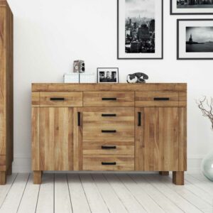 Basilicana Wohnzimmer Sideboard aus Wildeiche Massivholz modern