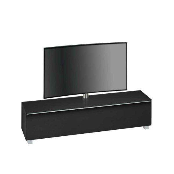 Müllermöbel TV Lowboard in Schwarz Glas Klappe