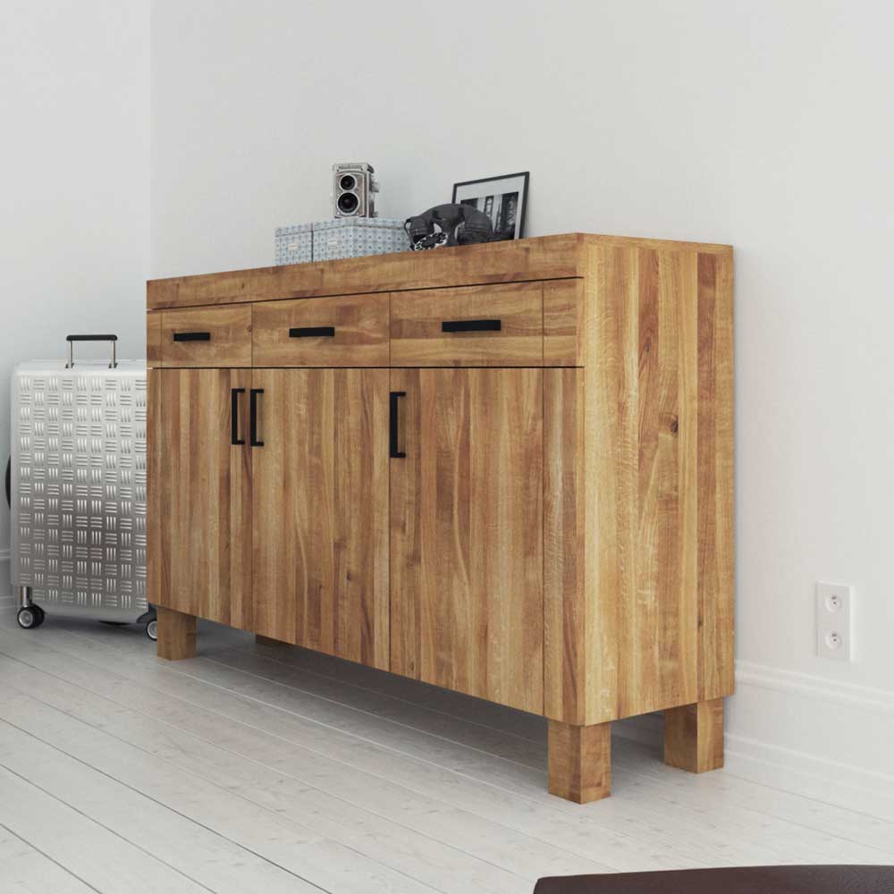 Basilicana Wildeiche Sideboard massiv geölt 160 cm breit