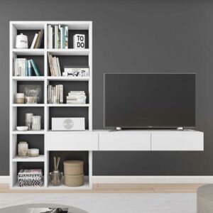 Star Möbel TV Regal in Weiß lackiert modern