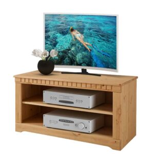 Möbel4Life TV Bank 50 cm hoch aus Kiefer Massivholz Landhausstil