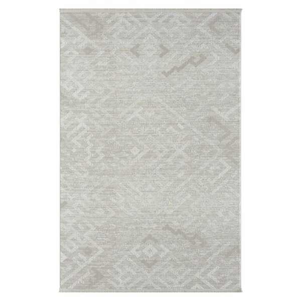 Doncosmo Heller Muster Teppich in Cremefarben und Beige Kurzflor