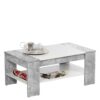 Möbel4Life Sofatisch günstig in Beton Grau und Weiß einer Schublade