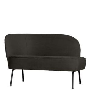 Basilicana Zweisitzer Sofa links aus Samt Vierfußgestell aus Metall