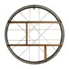 Doncosmo Factory Regal rund 79 cm breit Metall und Holzwerkstoff