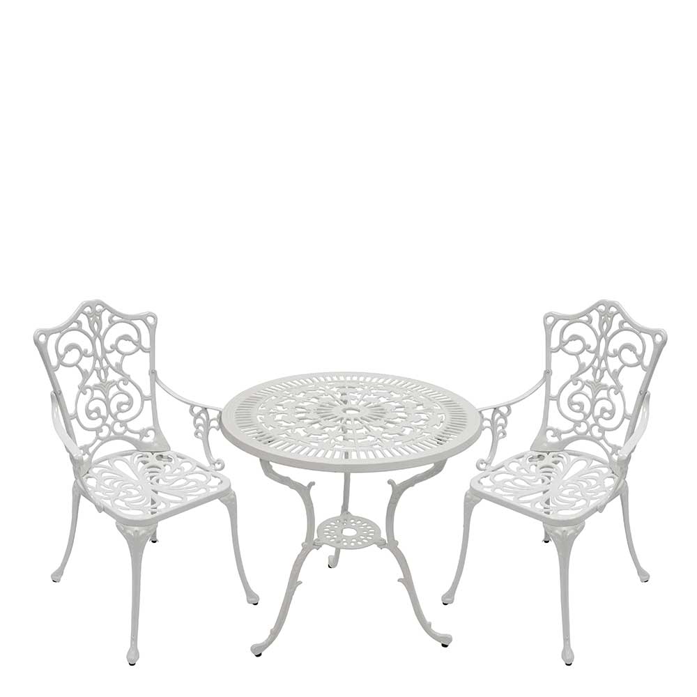 4Home Gartensitzgruppen in Weiß Vintage Design (dreiteilig)