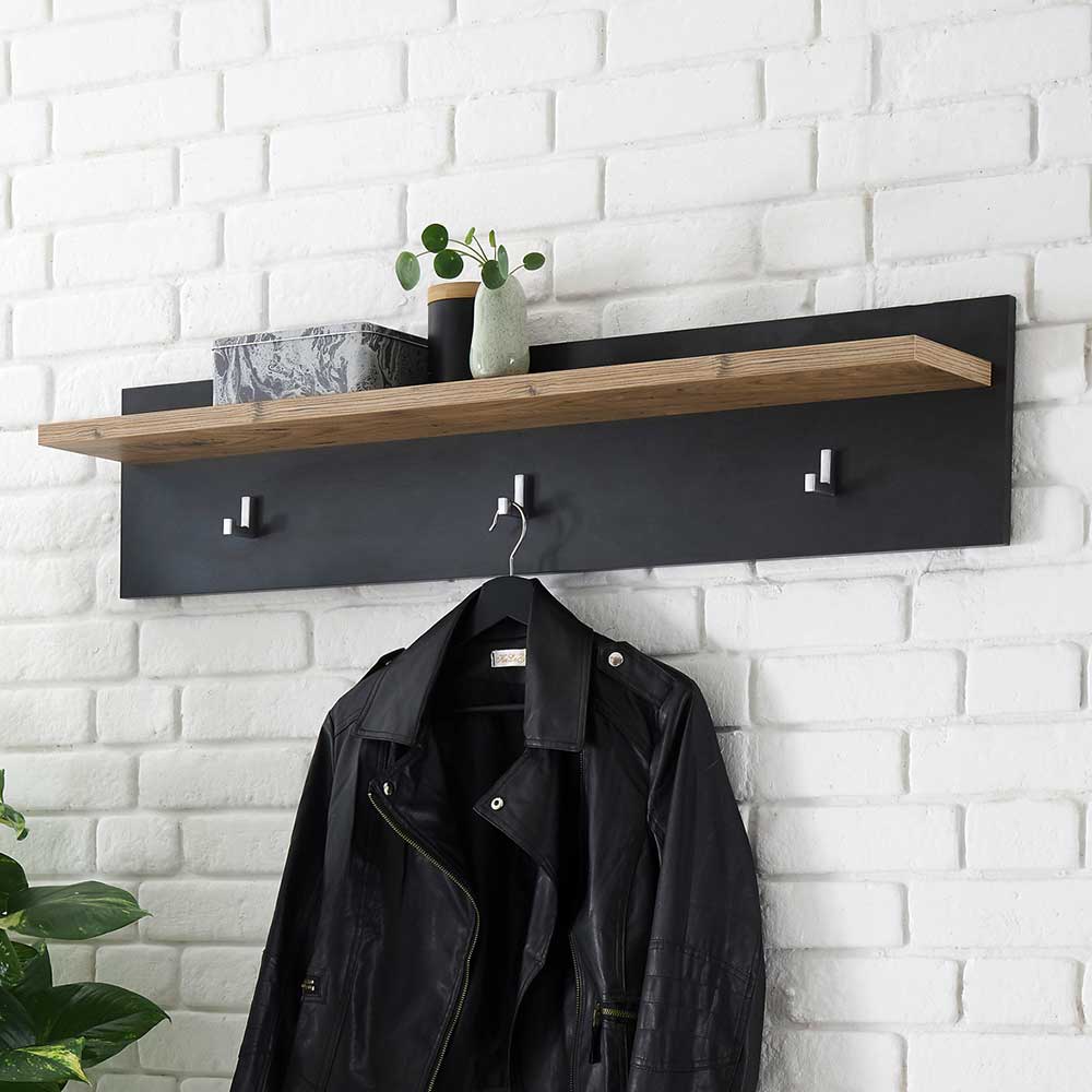 Brandolf Hängegarderobe in Schwarz und Kastanienfarben Loft Design