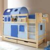 Massivio Jungen Etagenbett mit Schubkästen Blau
