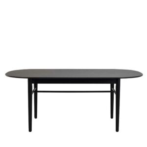 TopDesign Schwarzer Tisch oval Skandi Design