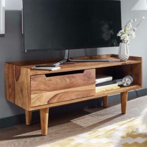 Möbel4Life Fernsehunterschrank aus Sheesham Massivholz 95 cm breit