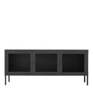 4Home Flachstrecke Wohnzimmer aus Metall schwarz 130x55 cm