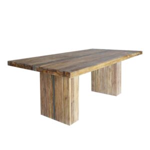 Möbel Exclusive Rustikaler Tisch aus Teak Recyclingholz Wangengestell