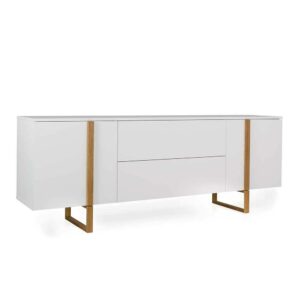 Doncosmo Sideboard in Weiß und Eiche Skandi Design