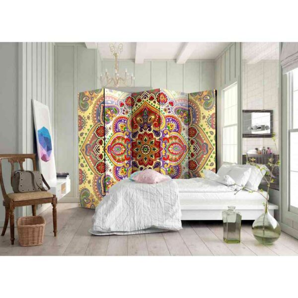 4Home Raumtrennwand in Bunt Mandala Motiv