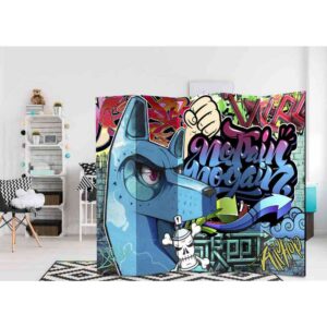 4Home Jugendzimmer Paravent Graffiti Motiv 5 teilig